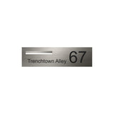 Marine Grade Brushed Stainless Steel Letterbox Faceplate 900 x 250 (Laser Etched) - 340 Slot LHS