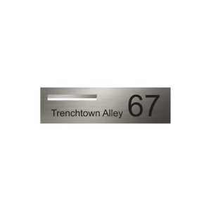 Marine Grade Brushed Stainless Steel Letterbox Faceplate 900 x 250 (Laser Etched) - 340 Slot LHS