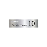 Marine Grade Mirror Polished Stainless Steel Letterbox Faceplate 900 x 250 (Laser Etched) - 240 Slot LHS