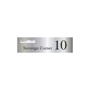 Marine Grade Mirror Polished Stainless Steel Letterbox Faceplate 900 x 250 (Laser Etched) - 240 Slot LHS