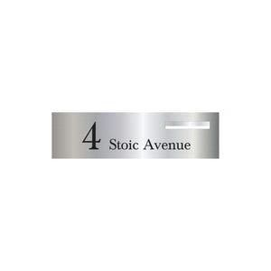Marine Grade Mirror Polished Stainless Steel Letterbox Faceplate 900 x 250 (Laser Etched) - 240 Slot