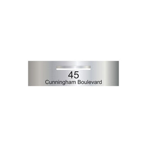 Marine Grade Mirror Polished Stainless Steel Letterbox Faceplate 900 x 250 (Laser Etched) - 340 Central Slot