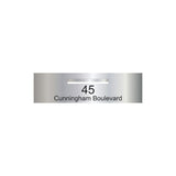 Marine Grade Mirror Polished Stainless Steel Letterbox Faceplate 900 x 250 (Laser Cut) - 340 Central Slot