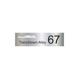 Marine Grade Mirror Polished Stainless Steel Letterbox Faceplate 900 x 250 (Laser Etched) - 340 Slot LHS