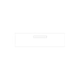 White Powder-Coated Aluminium Letterbox Faceplate 900 x 250 - 240 Central Slot