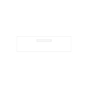 White Powder-Coated Aluminium Letterbox Faceplate 900 x 250 - 240 Central Slot