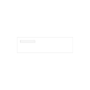 White Powder-Coated Aluminium Letterbox Faceplate 900 x 250 - 240 Slot LHS