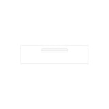 White Powder-Coated Aluminium Letterbox Faceplate 900 x 250 - 340 Central Slot