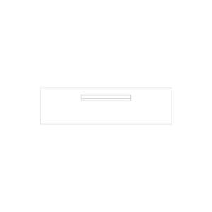 White Powder-Coated Aluminium Letterbox Faceplate 900 x 250 - 340 Central Slot