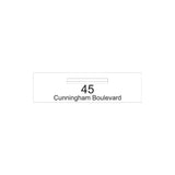 White Powder-Coated Aluminium Letterbox Faceplate 900 x 250 - 340 Central Slot