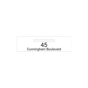 White Powder-Coated Aluminium Letterbox Faceplate 900 x 250 - 340 Central Slot