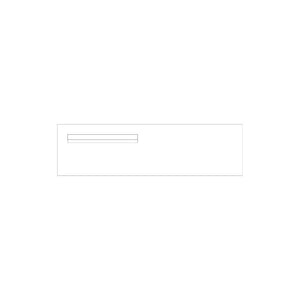 White Powder-Coated Aluminium Letterbox Faceplate 900 x 250 - 340 Slot LHS