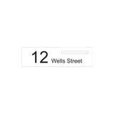White Powder-Coated Aluminium Letterbox Faceplate 900 x 250 - 340 Slot