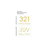 White Traffolyte Address Sign with Vinyl Text 200 x 140mm