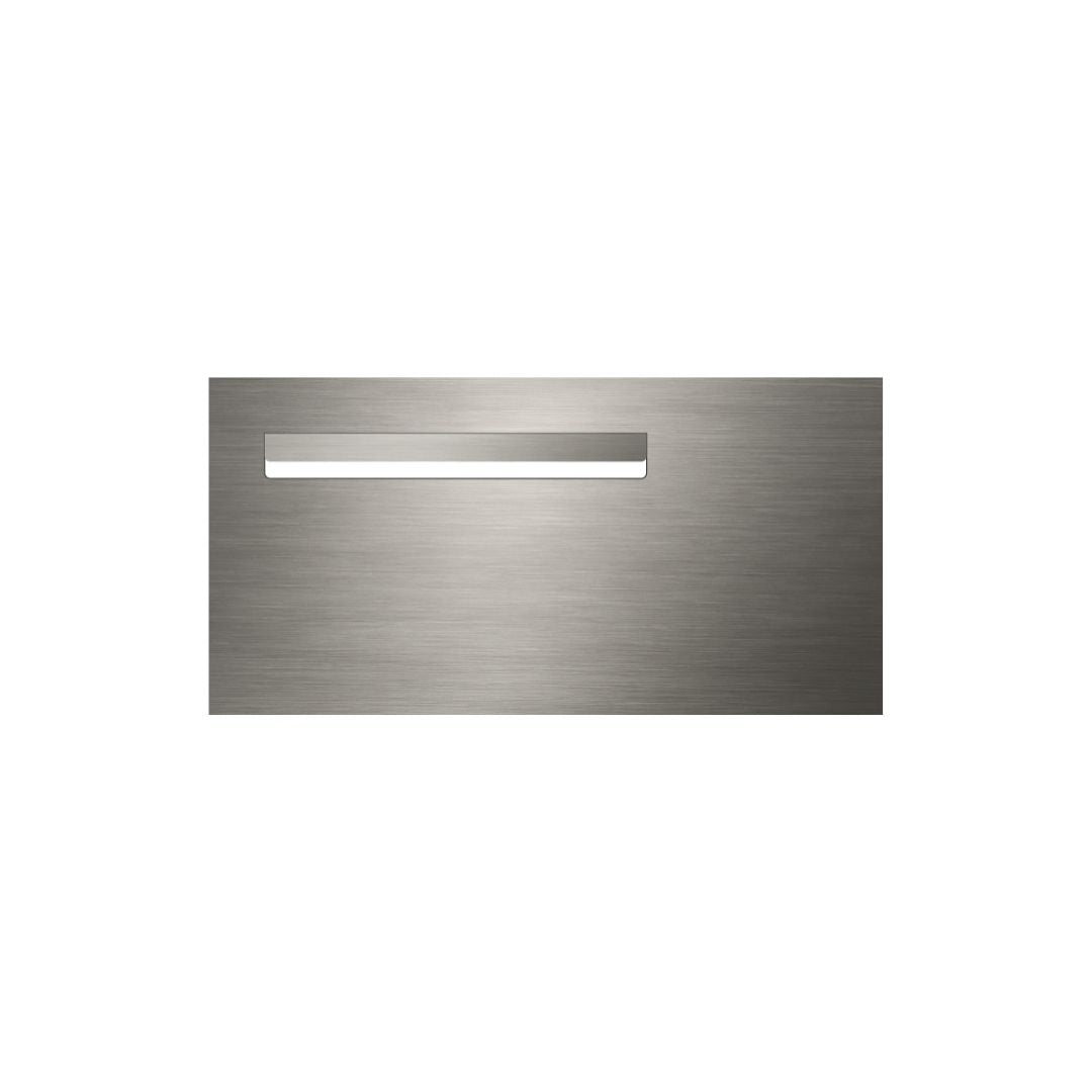 Marine Grade Brushed Stainless Steel Letterbox Faceplate 600 x 300 (Laser Etched) - 340 Slot LHS