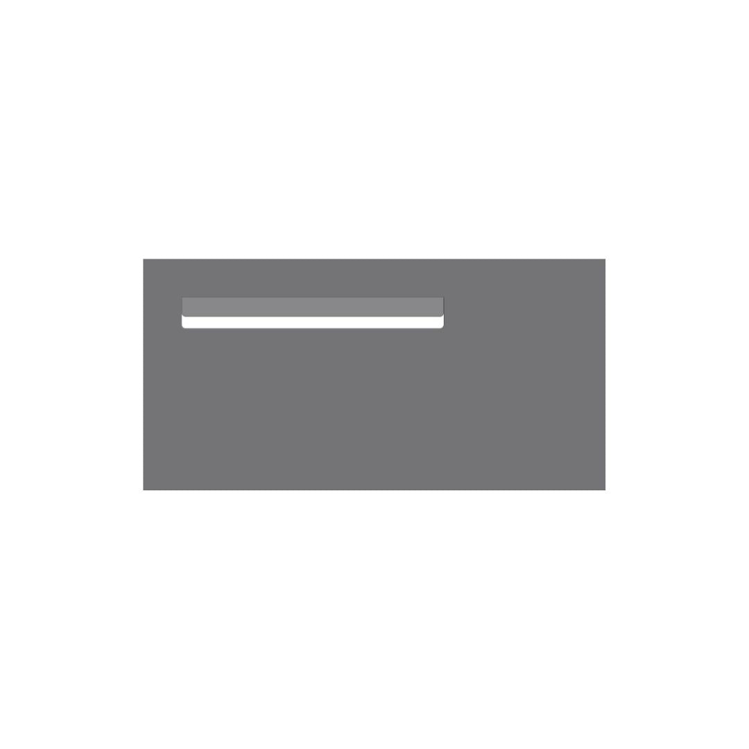 Basalt Powder-Coated Aluminium Letterbox Faceplate (600 x 300) - 340 Slot LHS