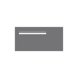 Basalt Powder-Coated Aluminium Letterbox Faceplate (600 x 300) - 340 Slot LHS