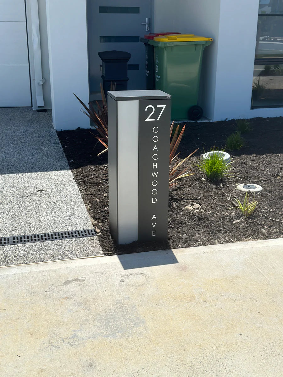 Vertical Custom Address Decal Sticker