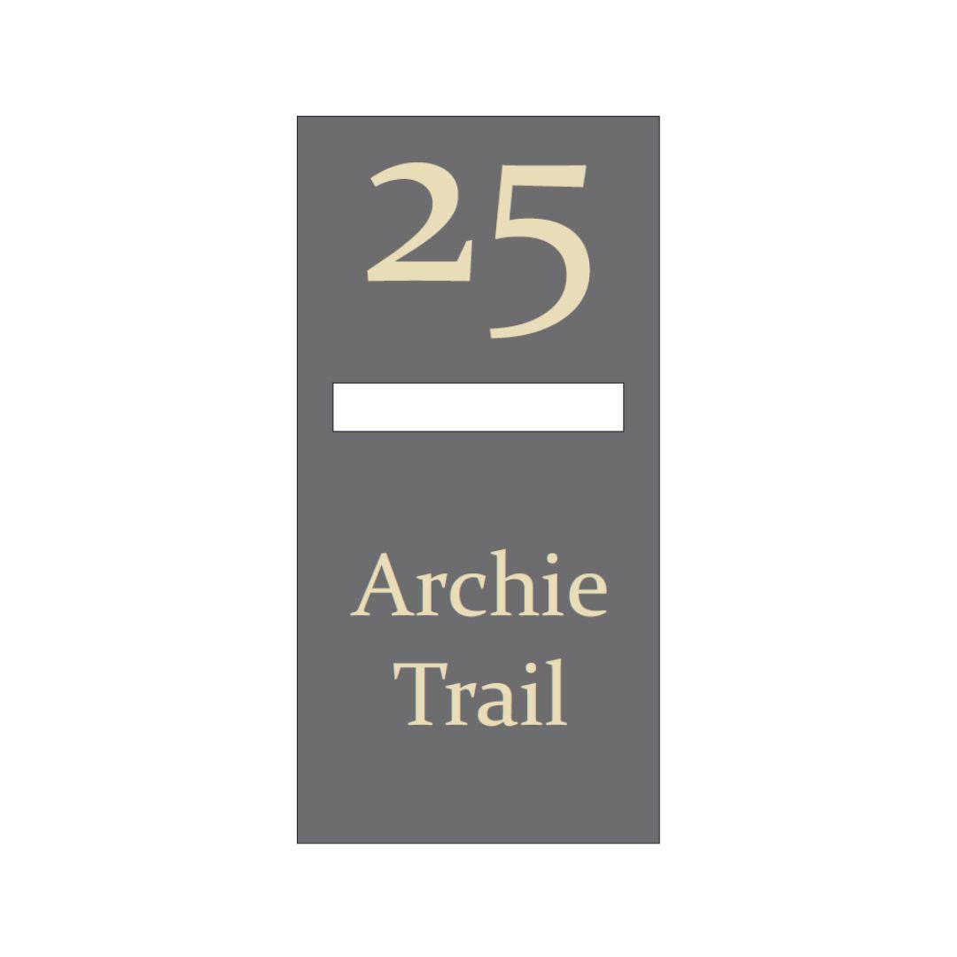 Basalt Powder-Coated Aluminium Letterbox Faceplate 300 x 600 with 240 Slot