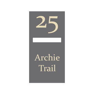 Basalt Powder-Coated Aluminium Letterbox Faceplate 300 x 600 with 240 Slot