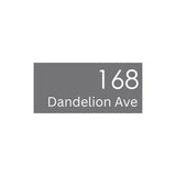 Basalt Powder Coated Aluminium Address Sign With Laser Cut Text 300 X 140Mm