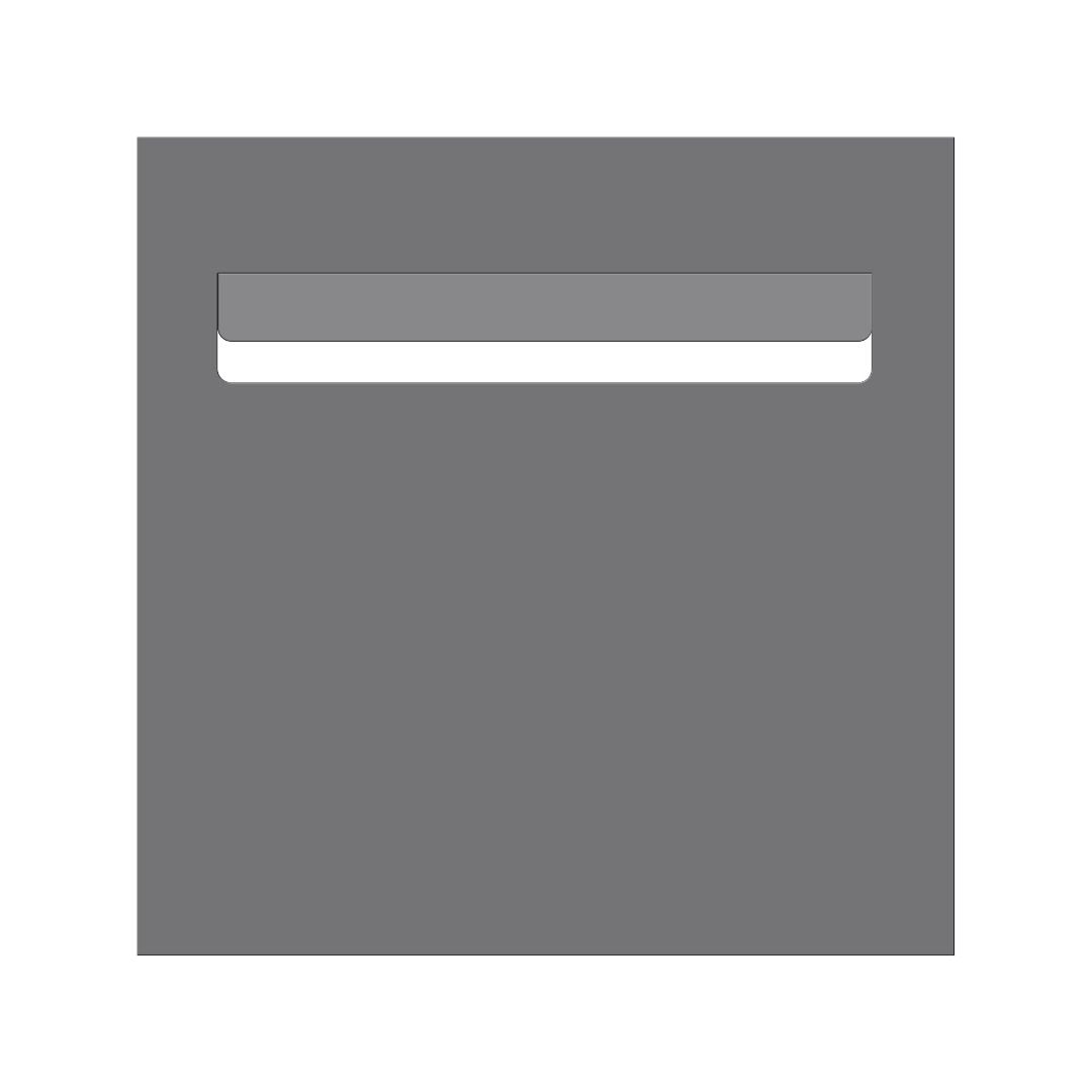 Basalt Powder-Coated Aluminium Letterbox Faceplate 300 x 300 with 240 Slot