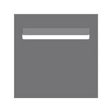 Basalt Powder-Coated Aluminium Letterbox Faceplate 300 x 300 with 240 Slot