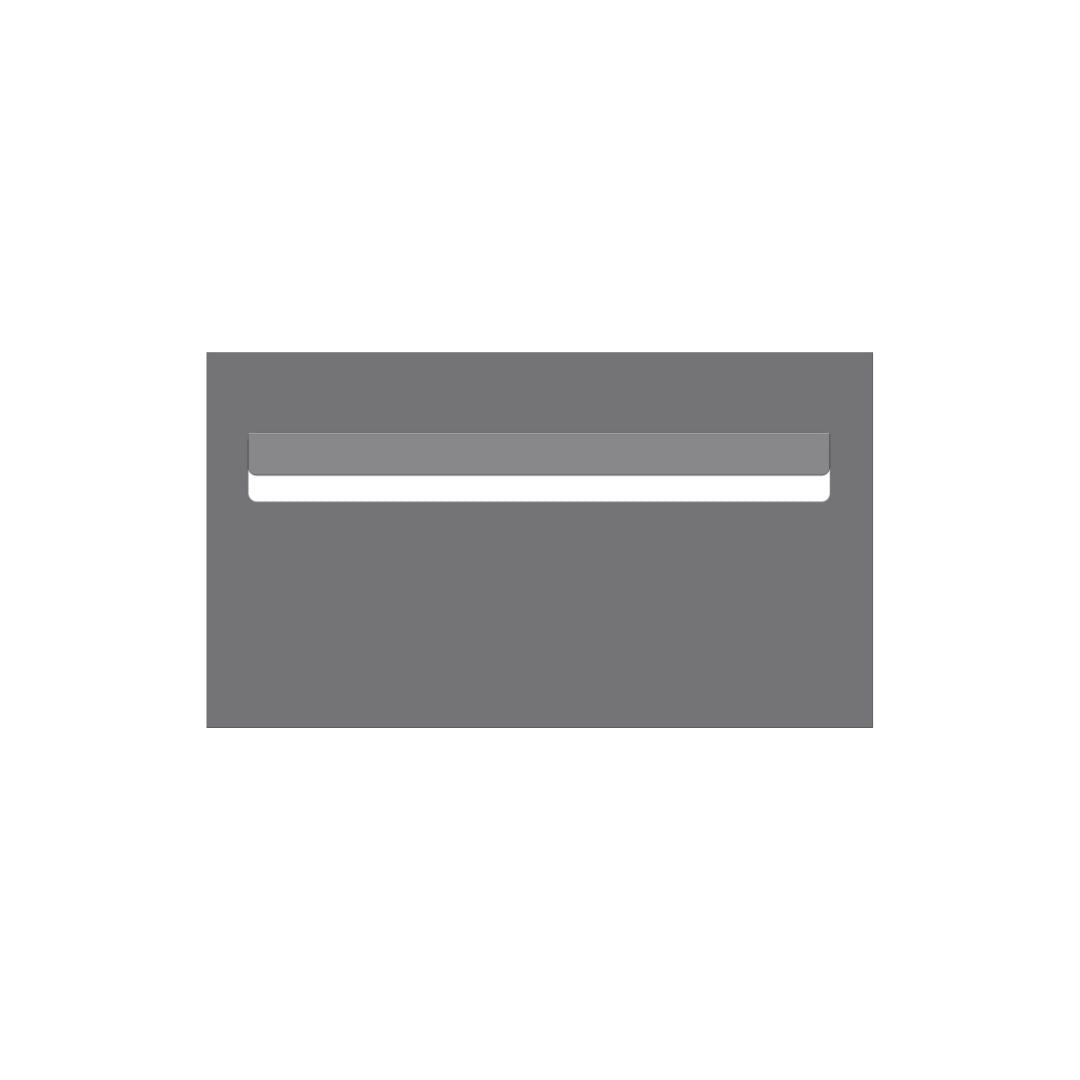 Basalt Powder-Coated Aluminium Letterbox Faceplate 390 x 220