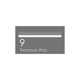 Basalt Powder-Coated Aluminium Letterbox Faceplate 390 x 220