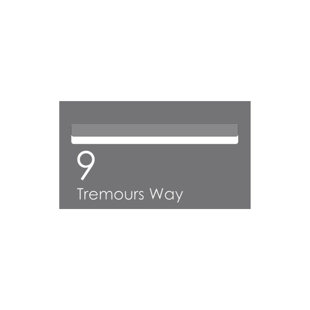 Basalt Powder-Coated Aluminium Letterbox Faceplate 390 x 220