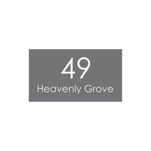 Basalt Colorbond Steel Address Sign with Vinyl Text 390 x 220