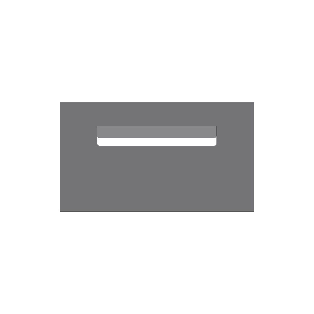 Basalt Powder-Coated Aluminium Letterbox Faceplate 390 x 220