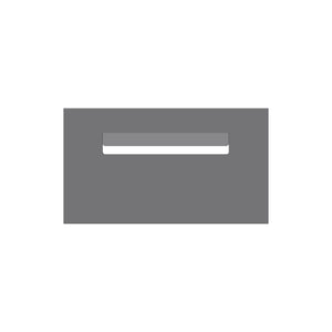 Basalt Powder-Coated Aluminium Letterbox Faceplate 390 x 220
