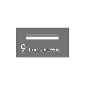 Basalt Powder-Coated Aluminium Letterbox Faceplate 390 x 220