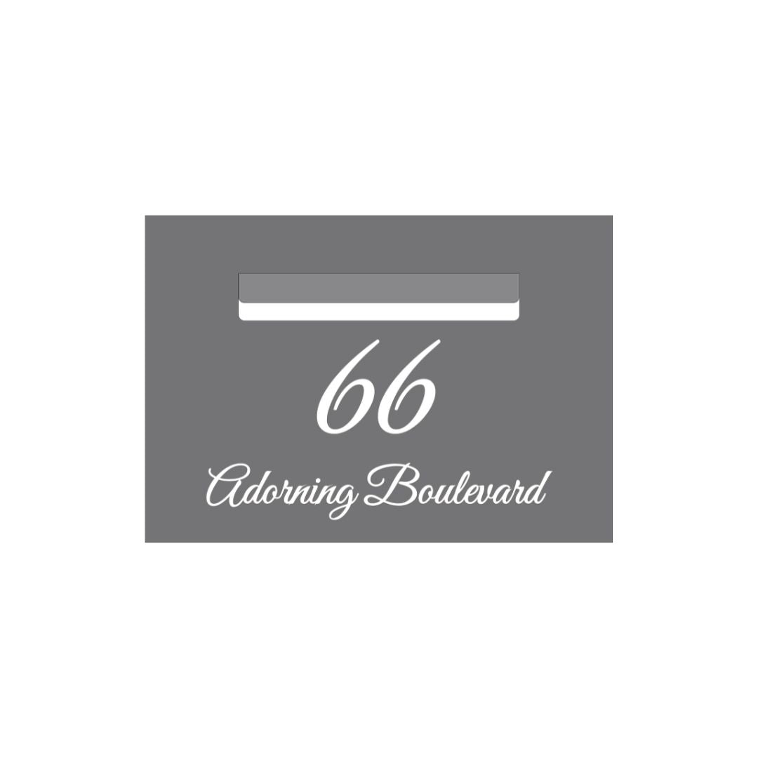 Basalt Powder-Coated Aluminium Letterbox Faceplate 400 x 250mm - 240 Slot