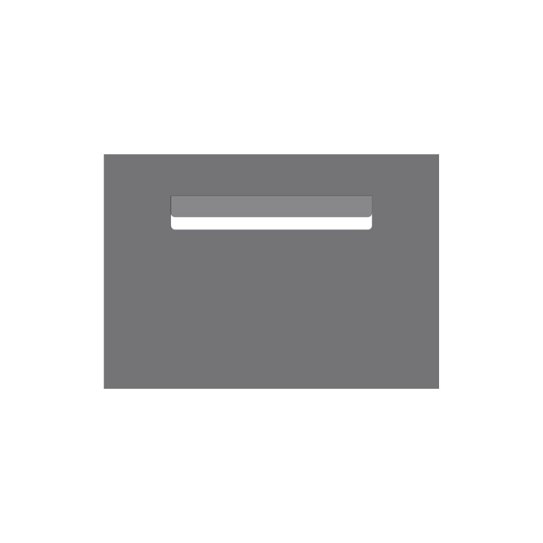 Basalt Powder-Coated Aluminium Letterbox Faceplate 400 x 250mm - 240 Slot