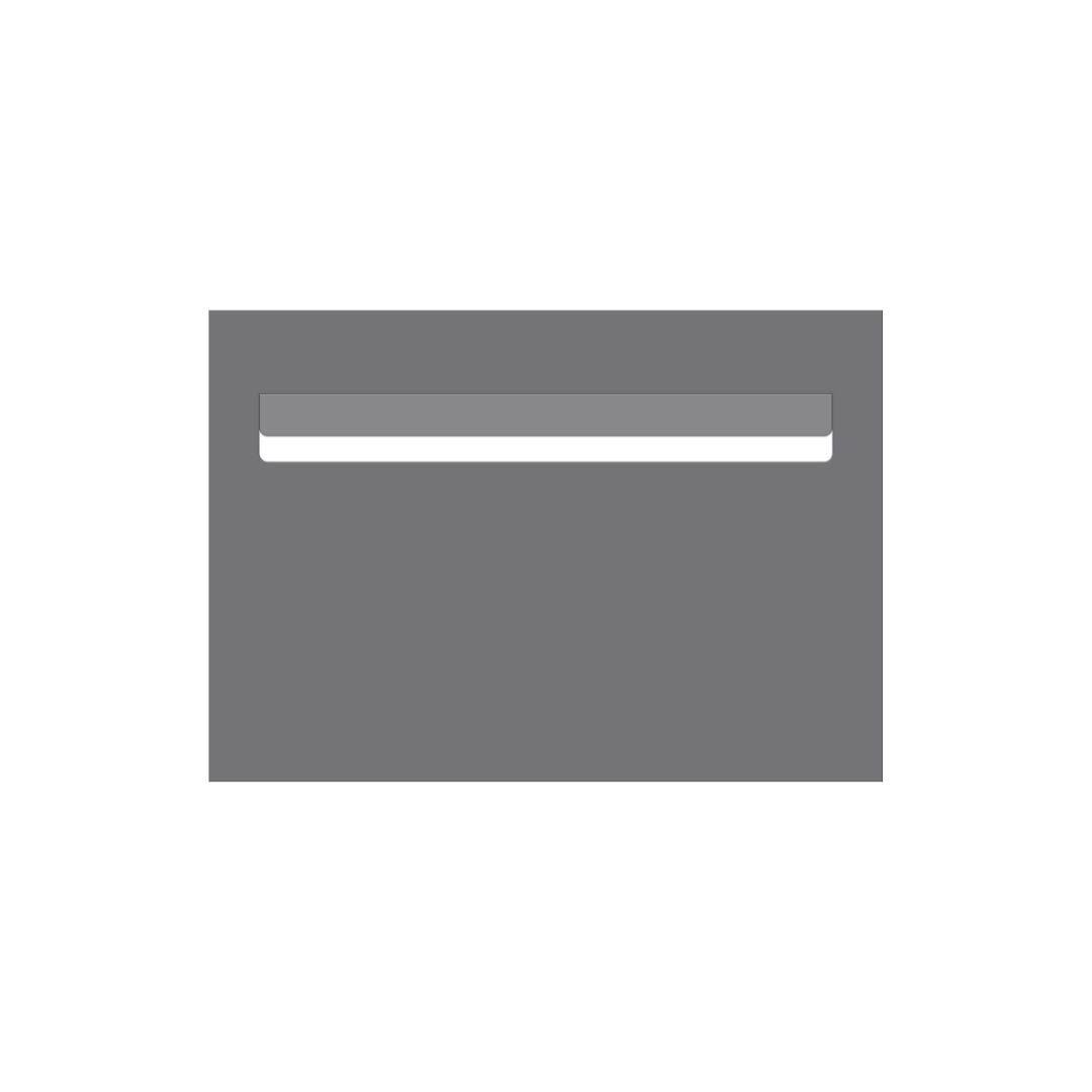 Basalt Powder-Coated Aluminium Letterbox Faceplate 400 x 250 - 340 Slot