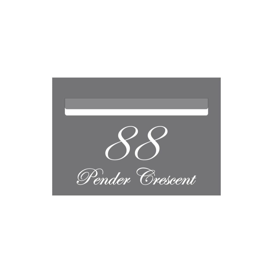 Basalt Powder-Coated Aluminium Letterbox Faceplate 400 x 250