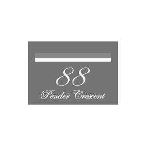 Basalt Powder-Coated Aluminium Letterbox Faceplate 400 x 250
