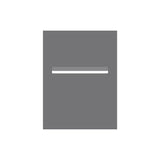 Basalt Powder-Coated Aluminium Letterbox Faceplate 450 x 600 - 340 Slot