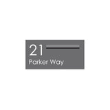 Basalt Powder-Coated Aluminium Letterbox Faceplate (600 x 300) - 340 Slot