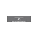 Basalt Powder-Coated Aluminium Letterbox Faceplate 900 x 250 - 340 Central Slot