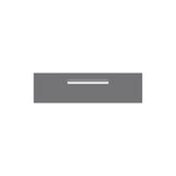 Basalt Powder-Coated Aluminium Letterbox Faceplate 900 x 250 - 340 Central Slot