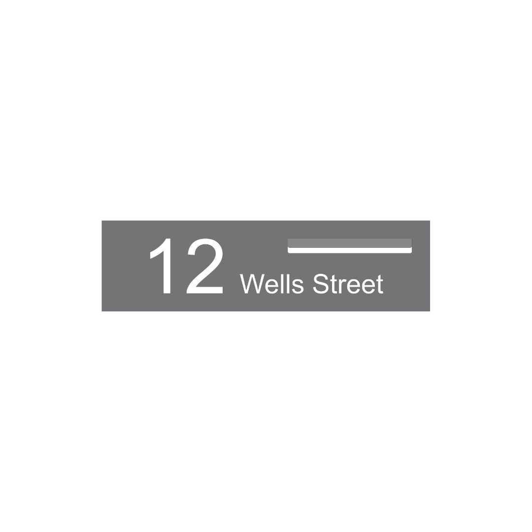 Basalt Powder-Coated Aluminium Letterbox Faceplate 900 x 250 - 340 Slot