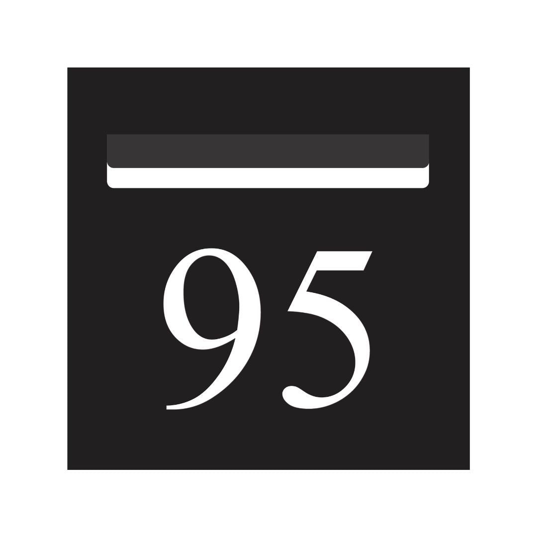 Black Powder-Coated Aluminium Letterbox Faceplate - 300 x 300mm with 240 Slot