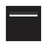 Black Powder-Coated Aluminium Letterbox Faceplate 300 x 300 with 240 Slot