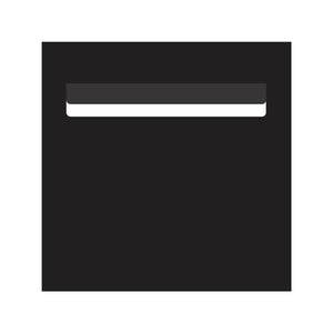 Black Powder-Coated Aluminium Letterbox Faceplate 300 x 300 with 240 Slot
