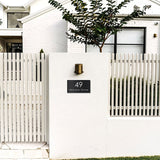 Black Traffolyte Address Sign with White Engraved Text 390 x 220