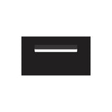 Black Powder-Coated Aluminium Letterbox Faceplate 390 x 220 - 240 Slot