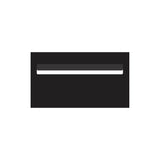 Black Powder-Coated Aluminium Letterbox Faceplate 390 x 220 - 340 Slot